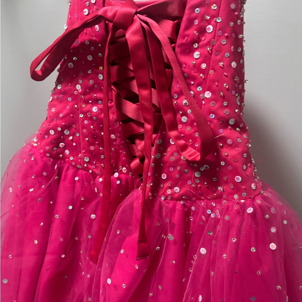 Sparkling Pink Party Dress - Picture 5 of 9